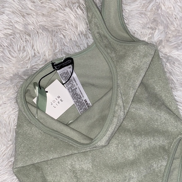 Nwt Zara french terry one shoulder bodysuit - Picture 3 of 5